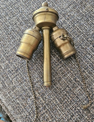 Vintage brass double - brass, lamp