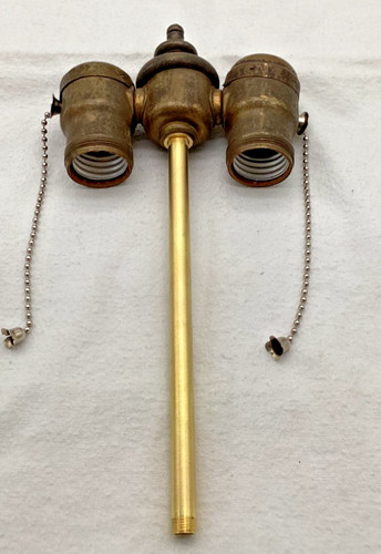 Brass double cluster pull - brass,